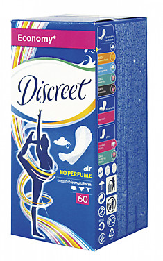 Ежед проклад DISCREET DeoSprBreTrio 60шт