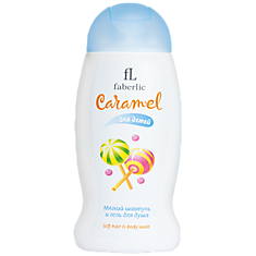 Мягкий шампунь и гель для душа Faberlic Caramel для детей